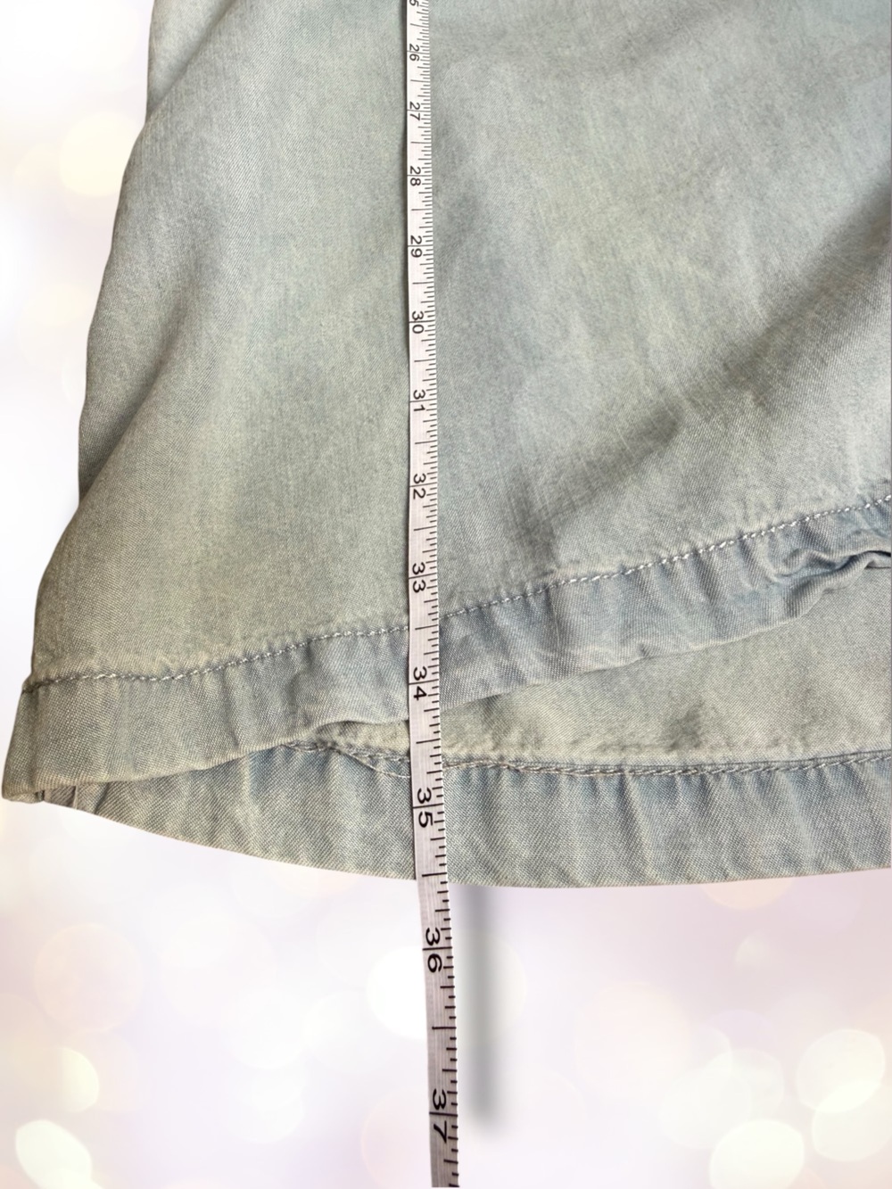 KLD 100% Tencel V-Neck Midi Dress in Light Blue, size roomy small - Picture 5 of 7